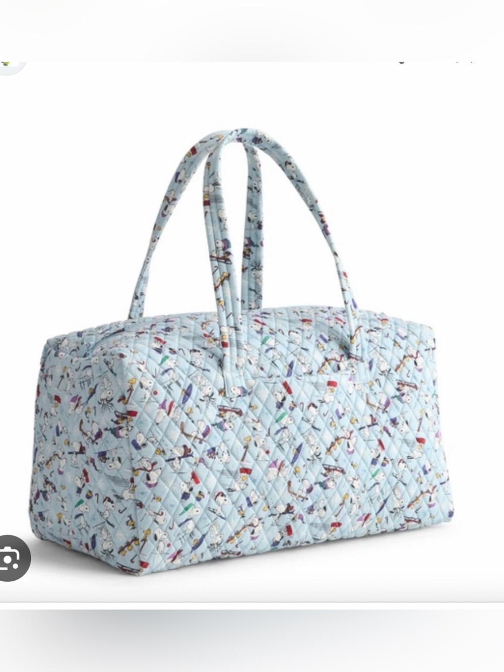 VB x Peanuts Large Travel Duffle Peanuts Snoopy Winter Sky NWT